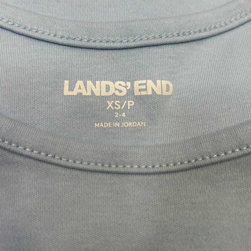 Lands’ End‎ Light Blue Sleeveless Tank Top Size XSP Petite 2-4P Cotton Pullover - Picture 4 of 10